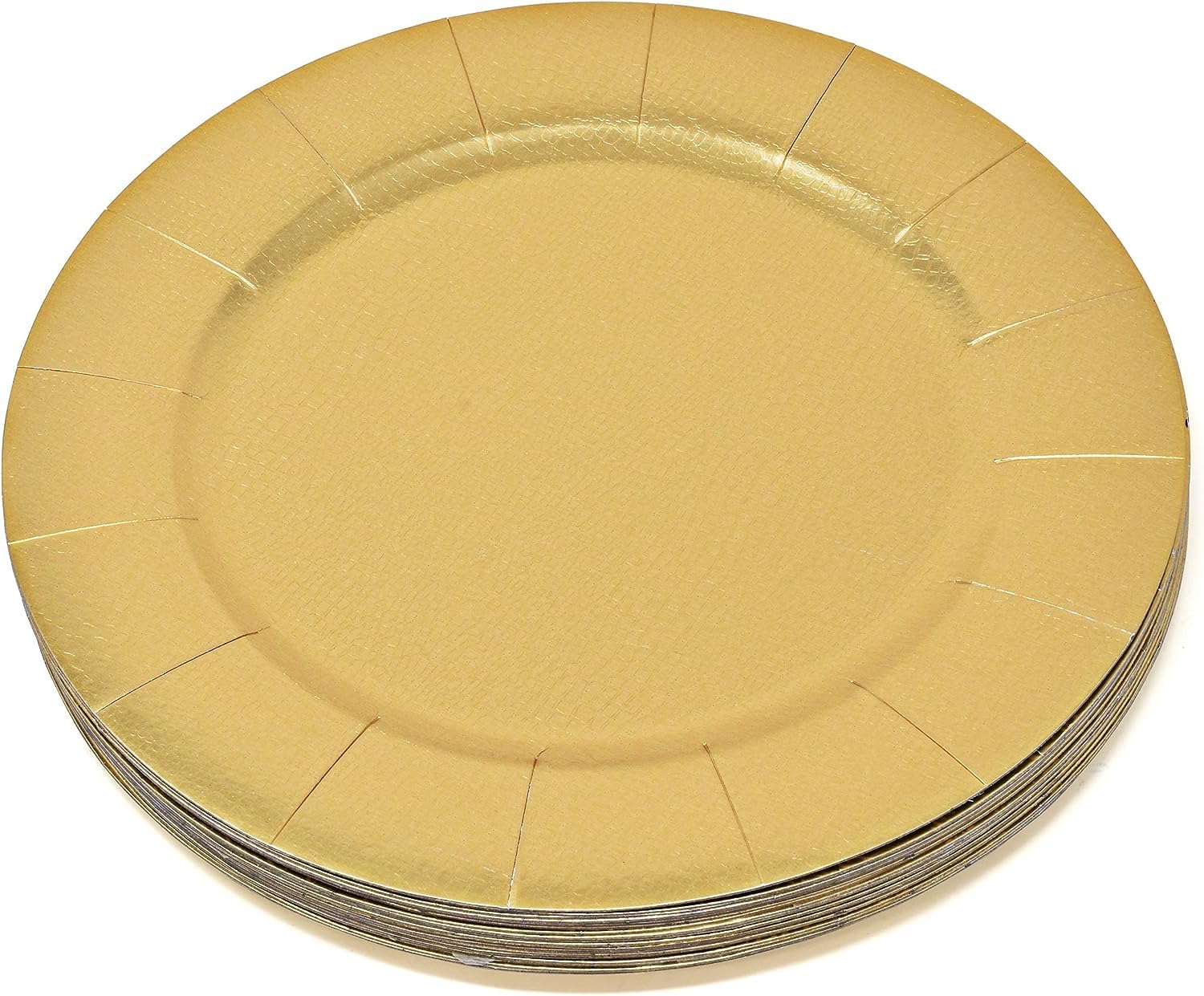 Gift Boutique table charger with wide rim prevents spills during meals.