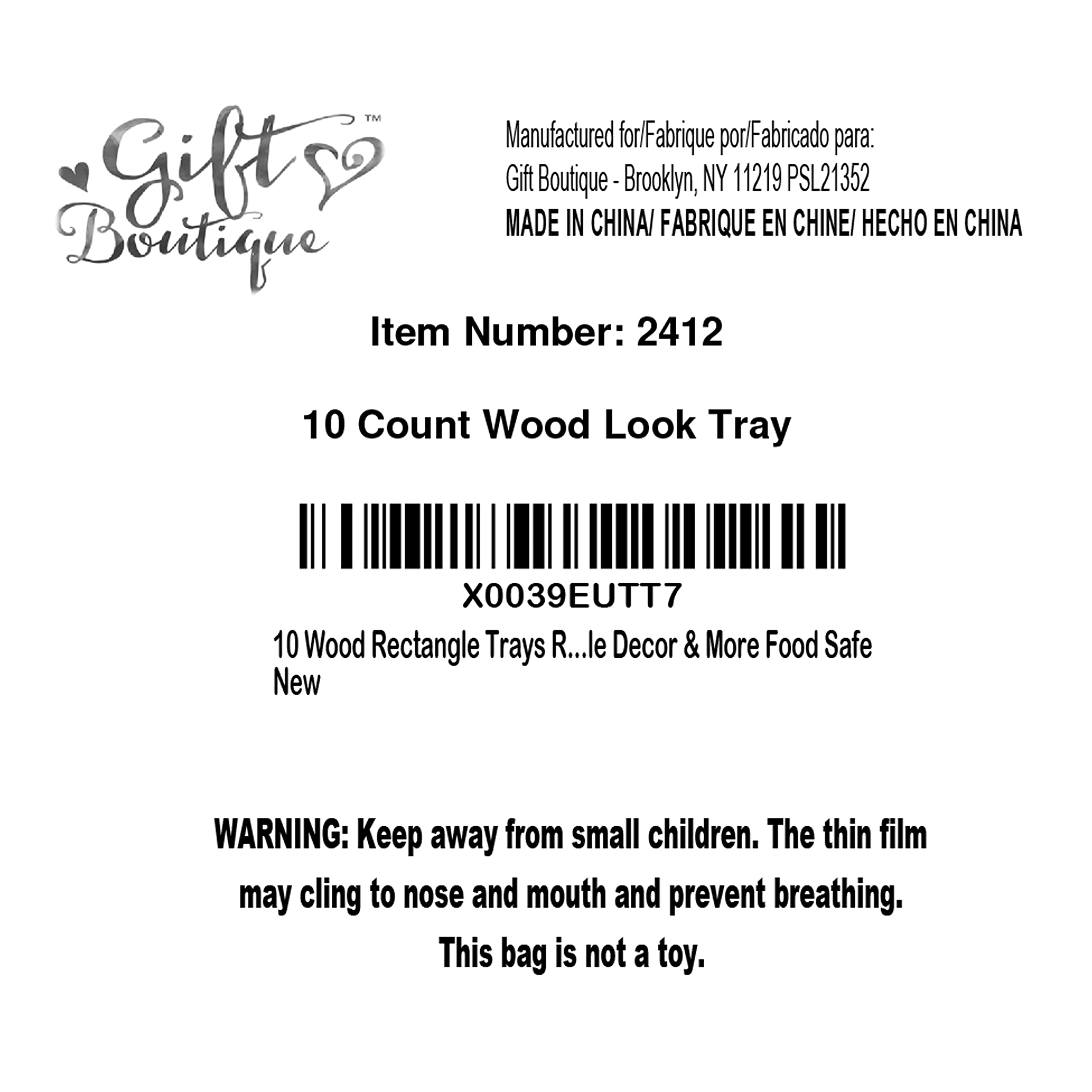Gift Boutique wood trays complement holiday and wedding dessert tables.