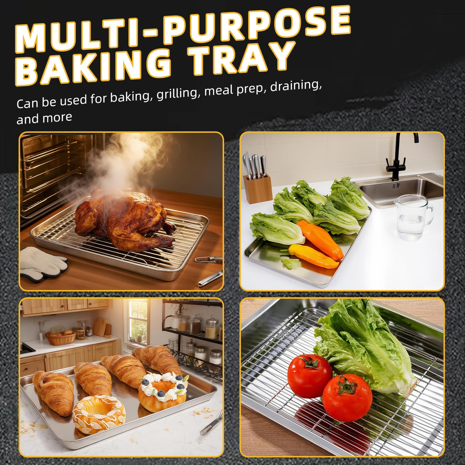 Gift-ready baking sheet set for bakers and home cooks.