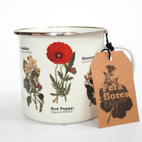 Gift Republic enamelled steel mug highlights durable outdoor use.
