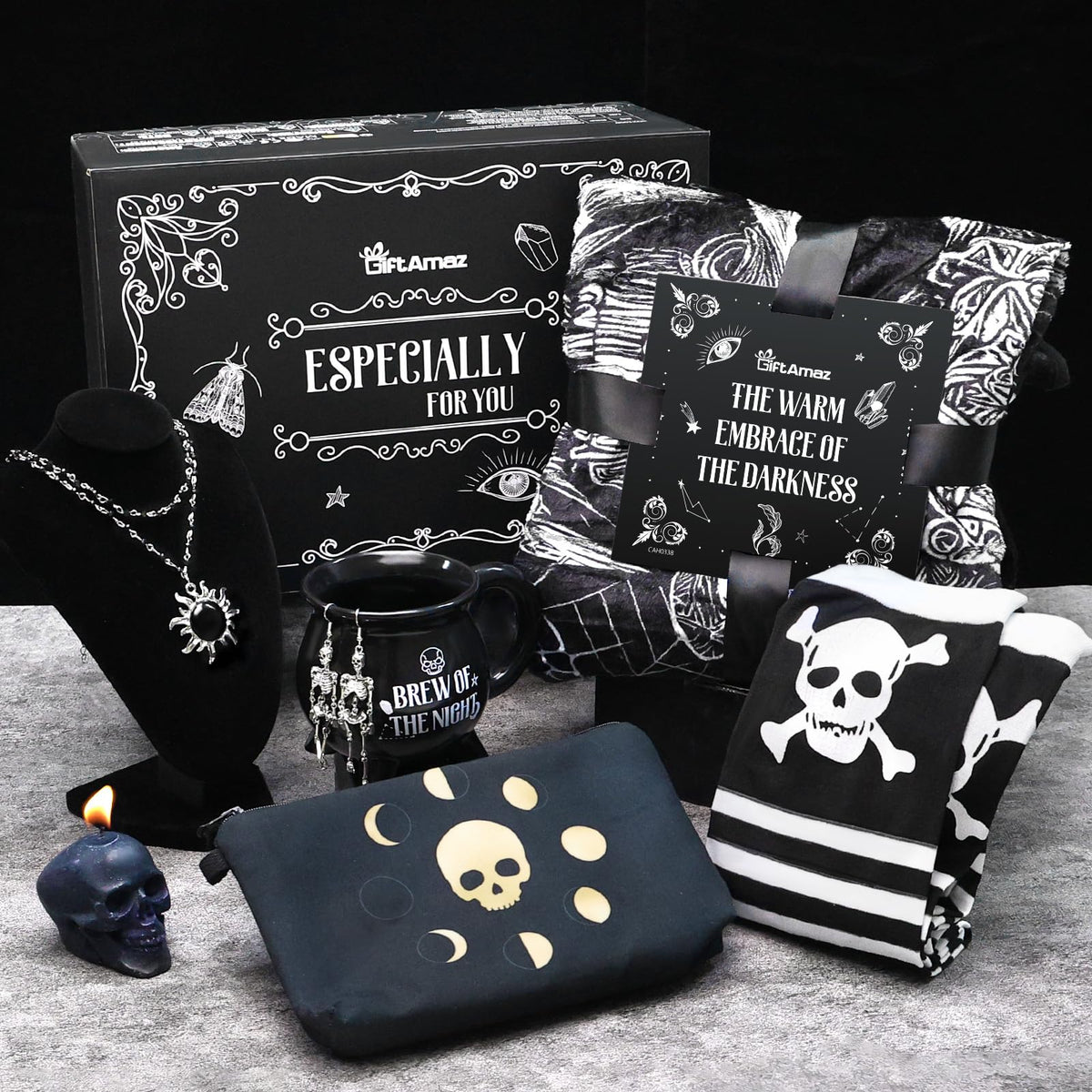GiftAmaz witch cauldron mug in dark glaze for a bold gothic coffee ritual