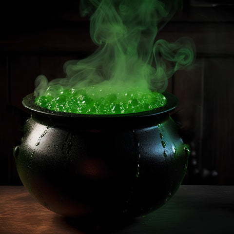 GiftExpress cauldron bucket side view, sturdy plastic for party use.