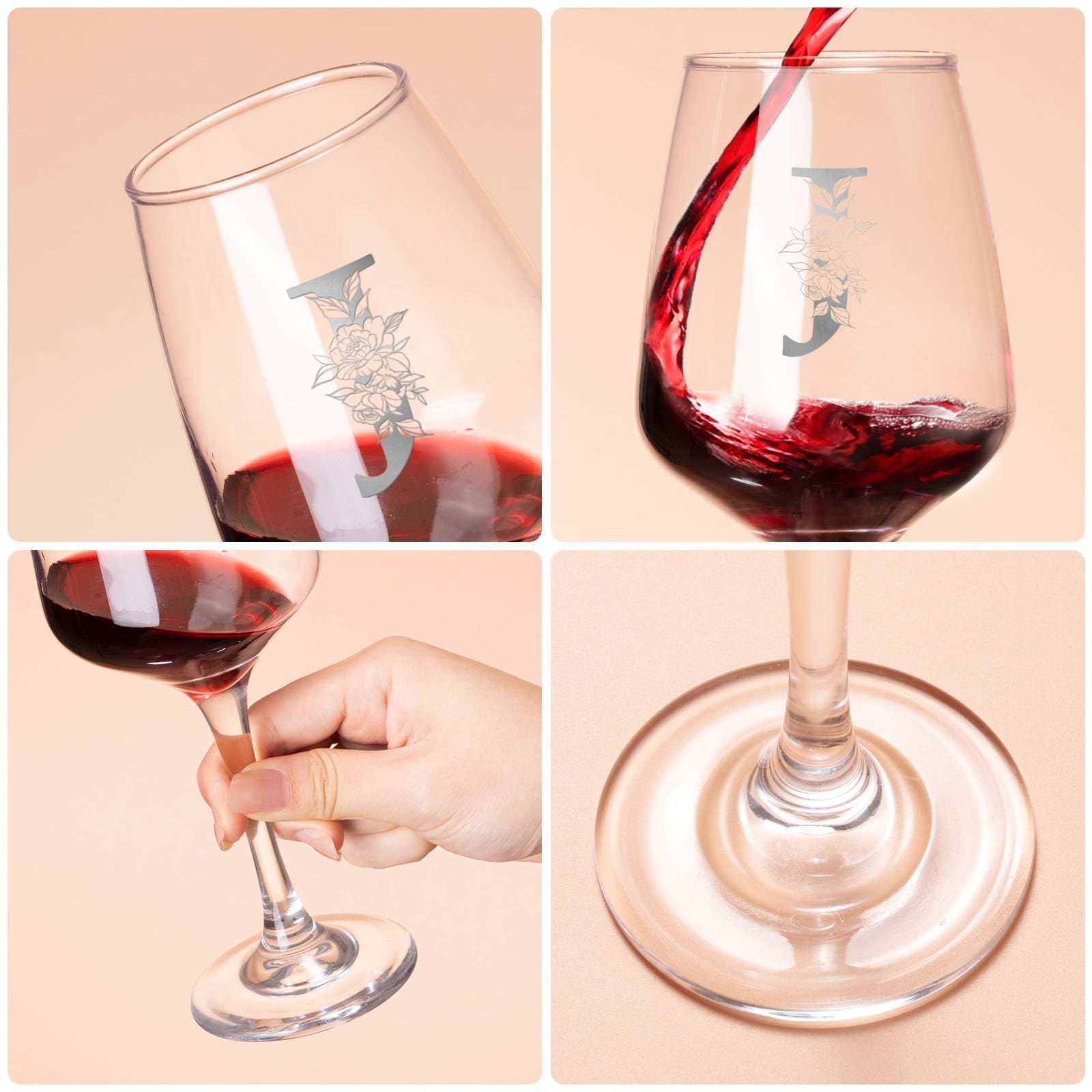 GiftHarbor durable etching on wine glass preserves design