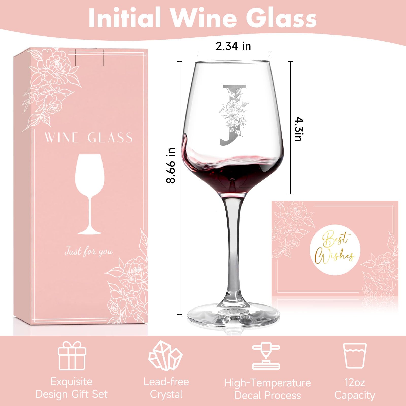 GiftHarbor wine glass in sturdy gift box for gifting