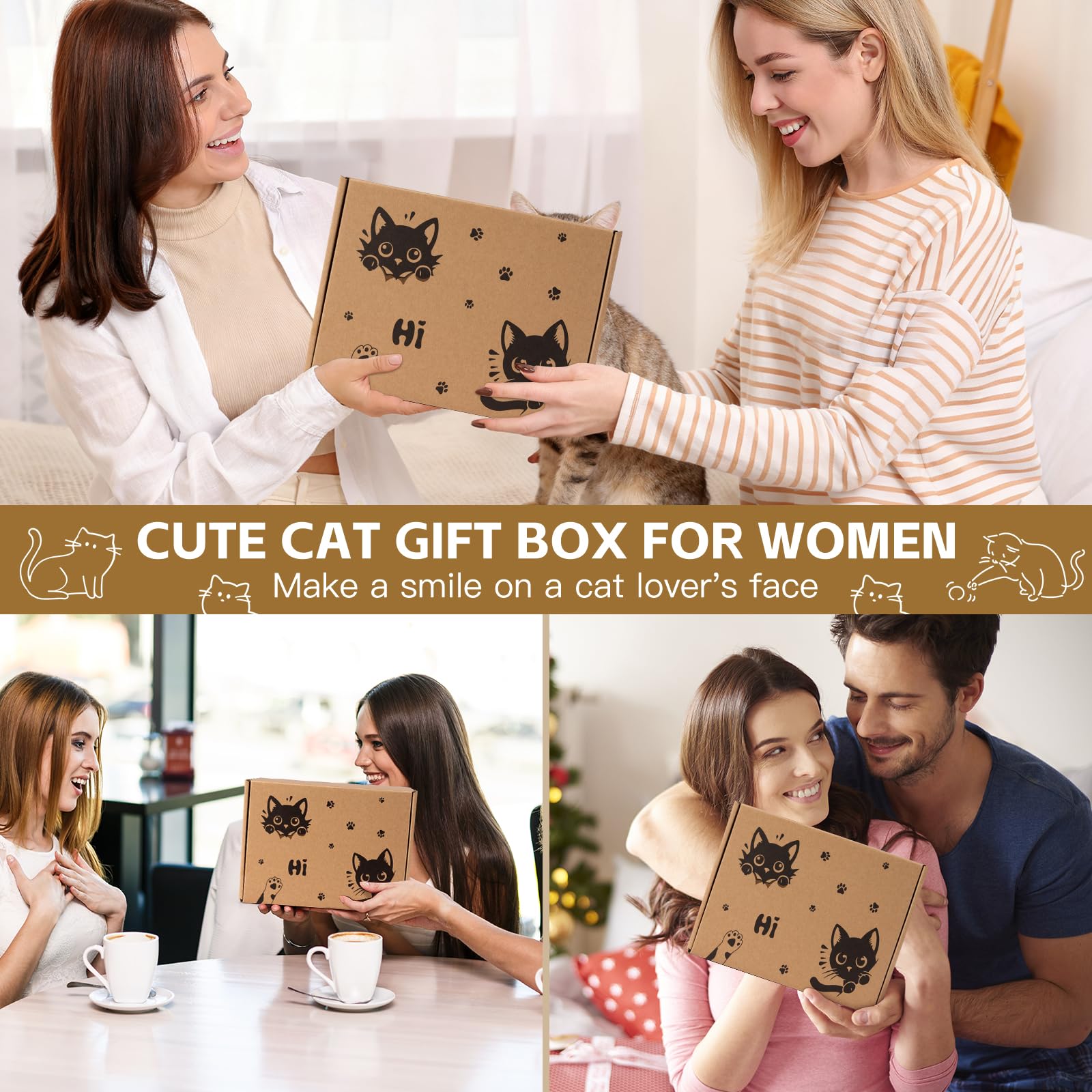 Giftissimo cat gift set unboxing – reveals all included items.