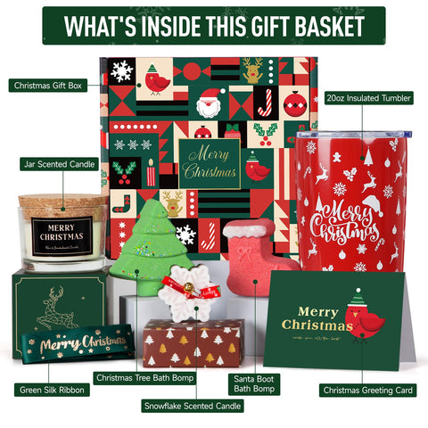 GiftPeak Christmas Tree Bath Bombs color and fragrance in tub