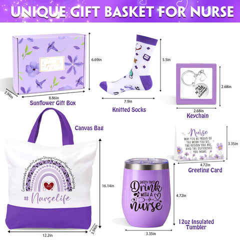 GiftPeak nurse tote bag with nurselife print for work or school