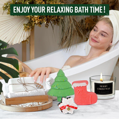GiftPeak Santa Boots Bath Bombs for playful bath moments