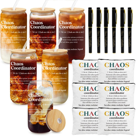 GiftPioneer glass cups with lids and straw for everyday beverages