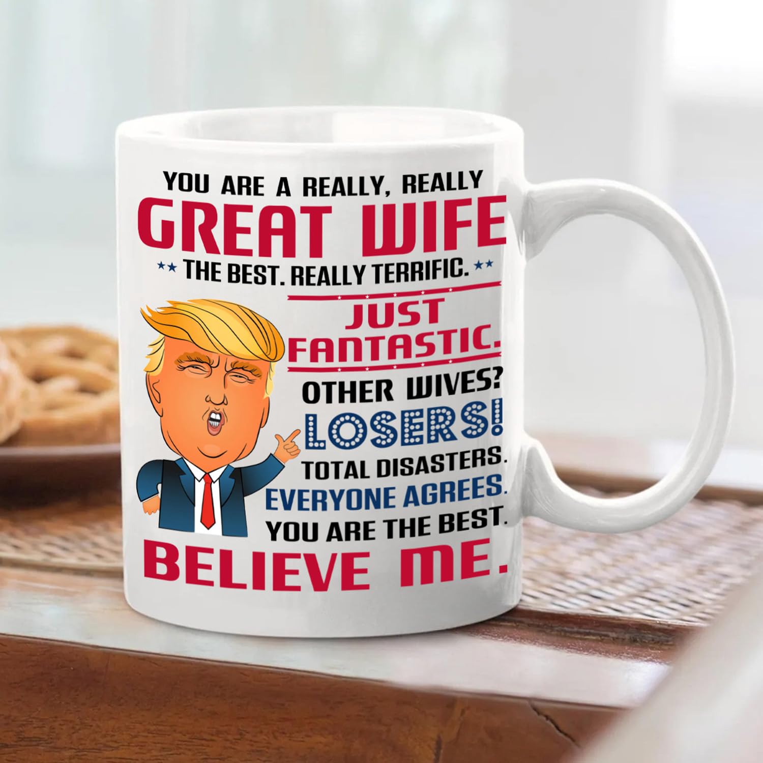 GIFTSFARM 11oz ceramic mug offers bold print and everyday use