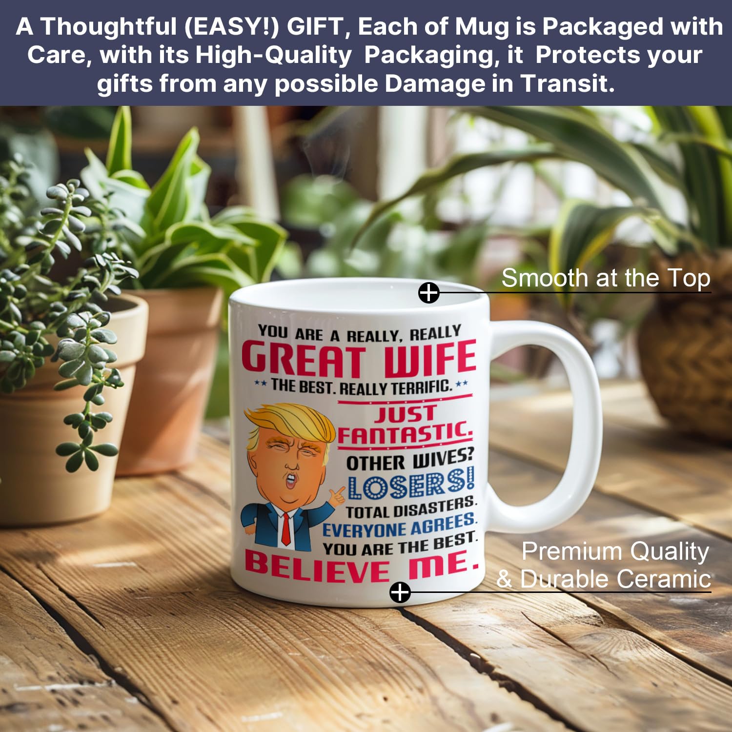 GIFTSFARM mug features bold typography for a playful vibe