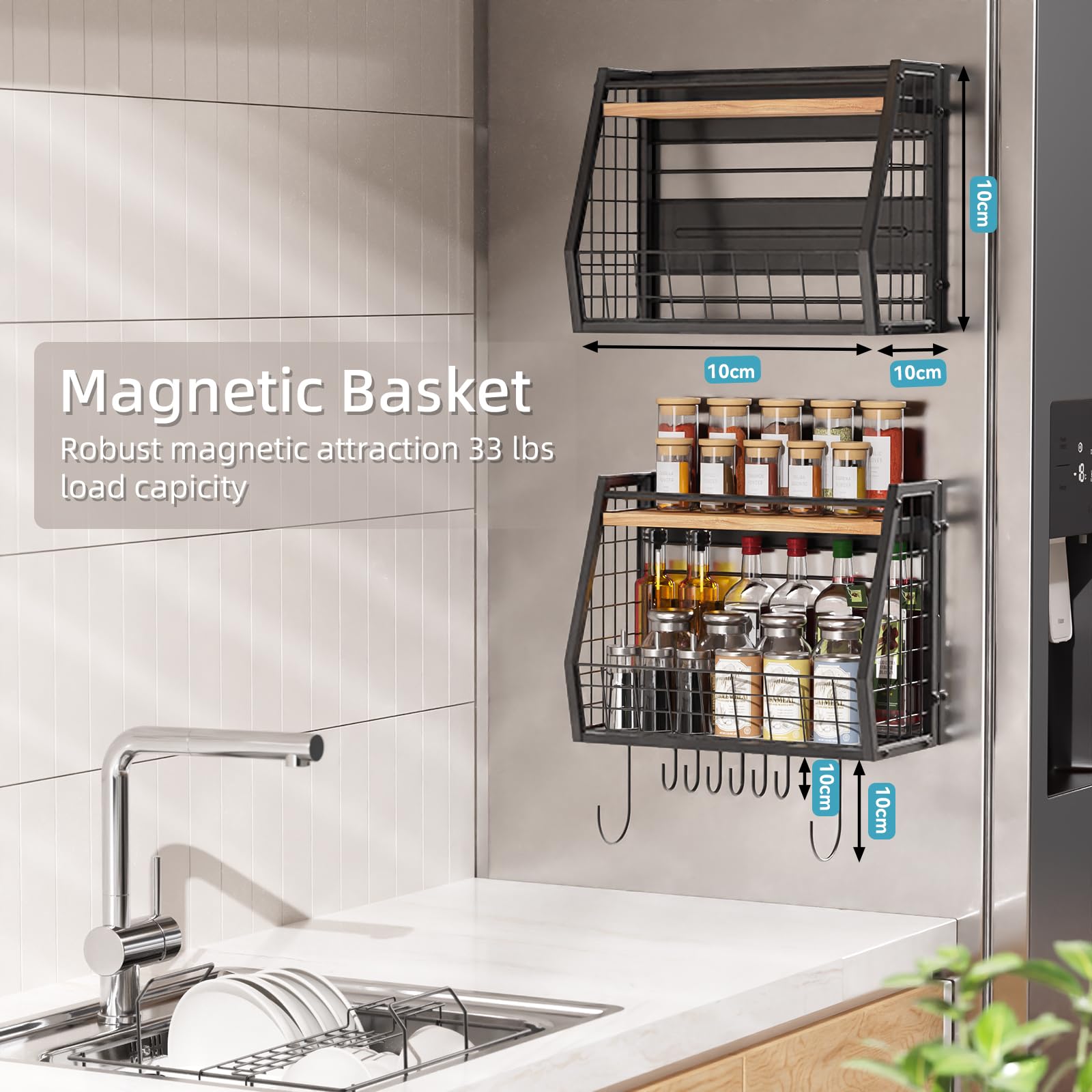 GIGIFTREE fridge shelf lower level holding fruits and vegetables neatly