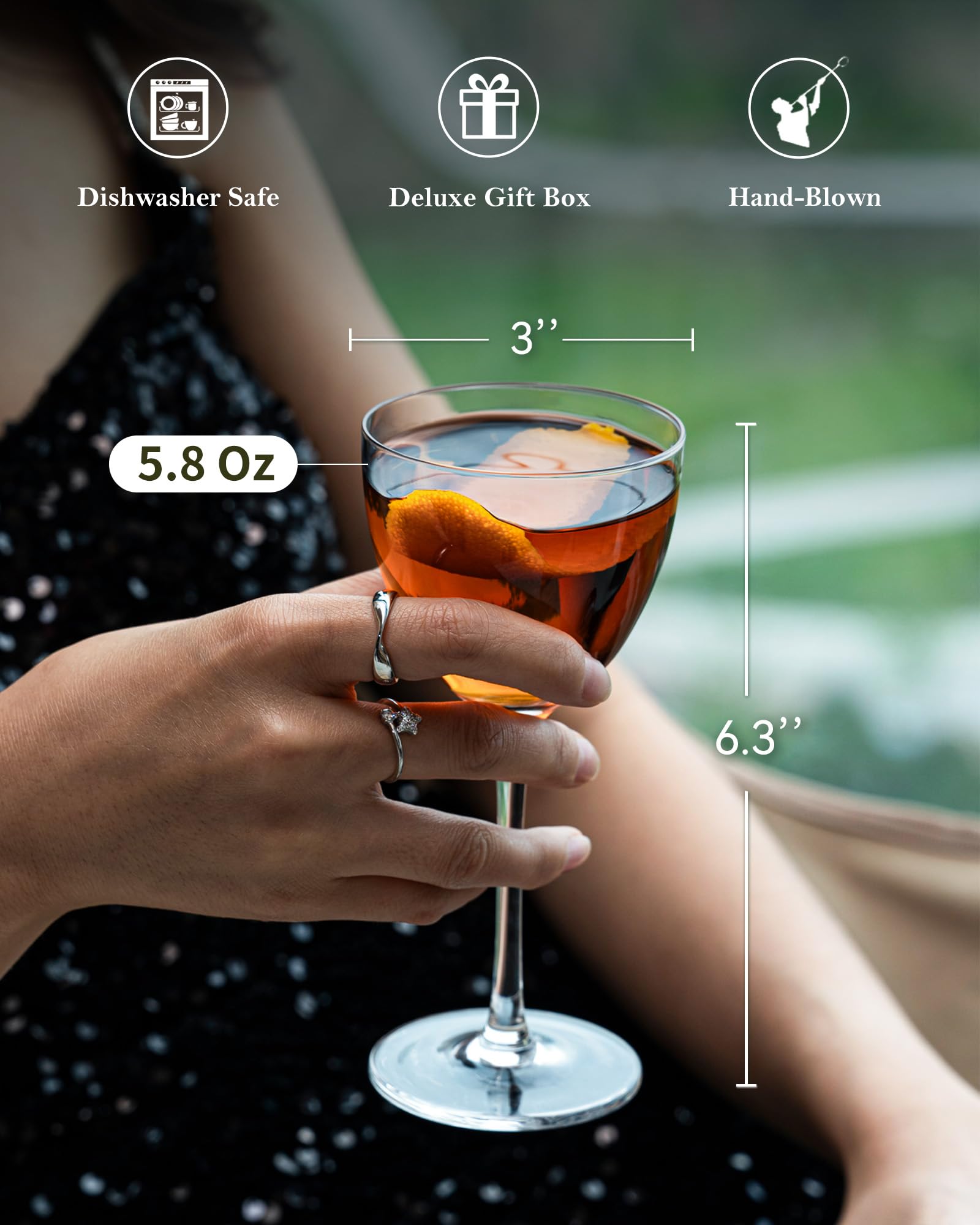 GIHOP dishwasher-safe stem base, demonstrating sturdy construction and even thickness.