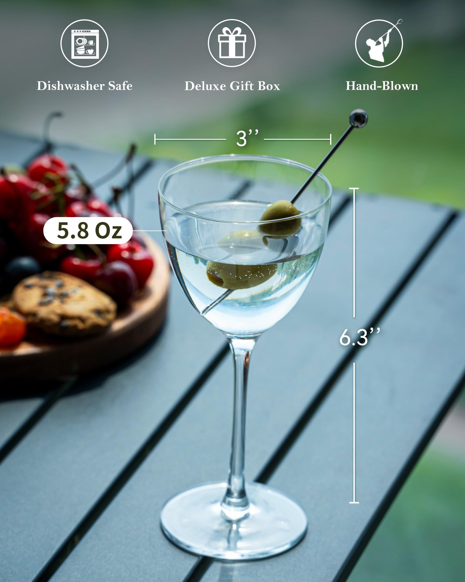 GIHOP lightweight yet refined coupe glasses for daily use and special occasions.