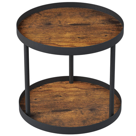 Giikin 2-tier lazy susan rotates for easy countertop access