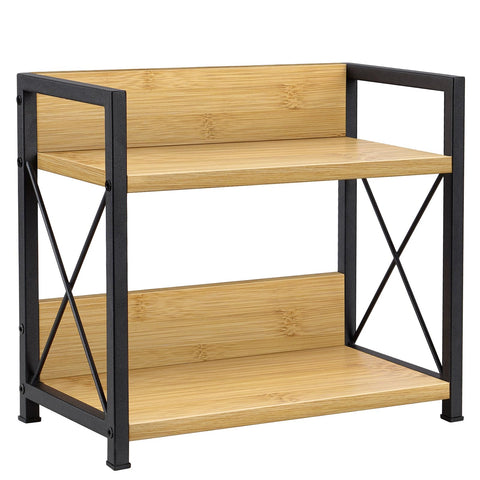 Giikin 2-tier countertop shelf organizer on a kitchen counter, maximizing storage.