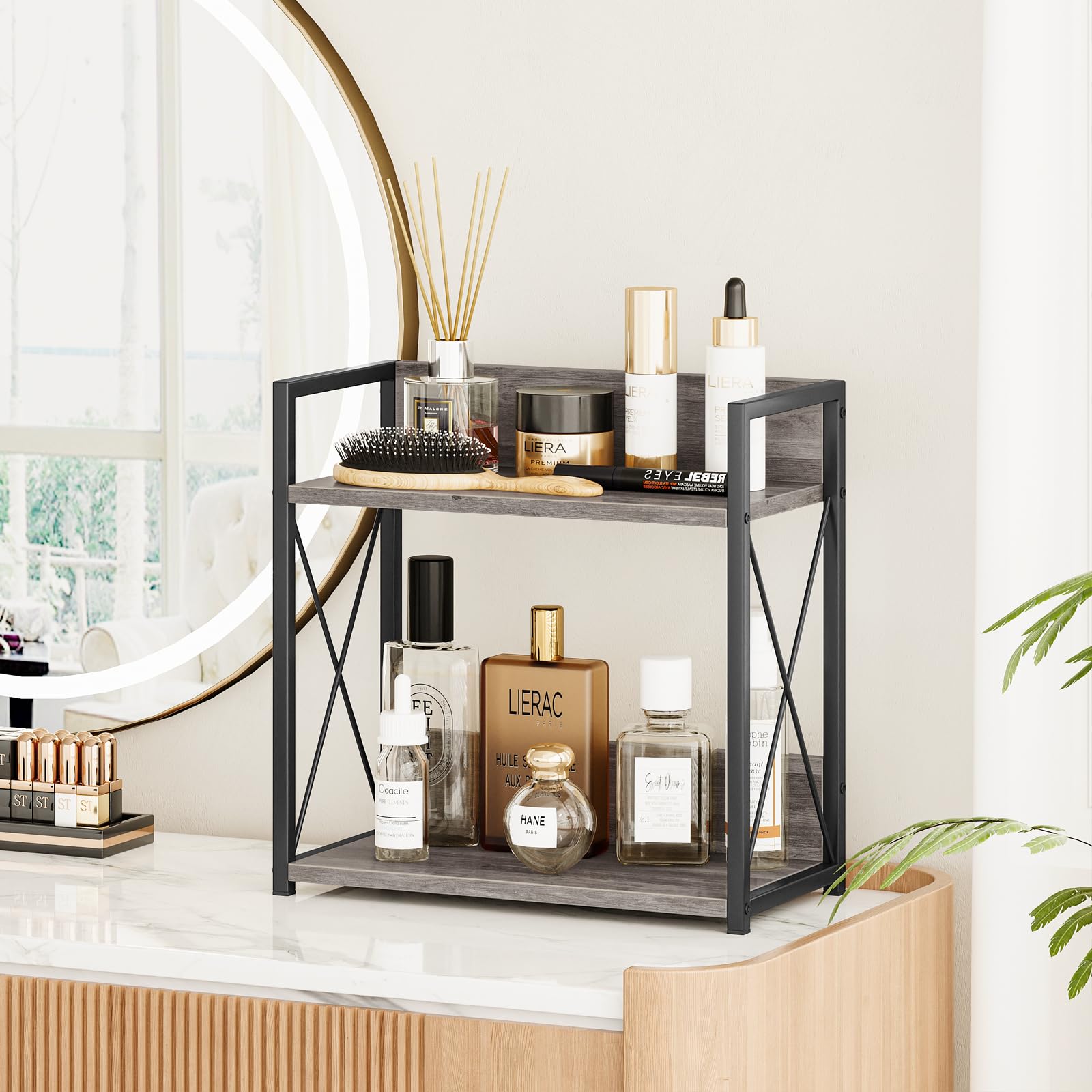 Giikin vintage modern design kitchen setup blends rustic charm with contemporary organization