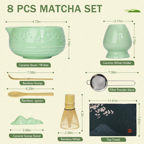 Giiouni 80-tine bamboo chasen highlights expert froth for traditional whisking.