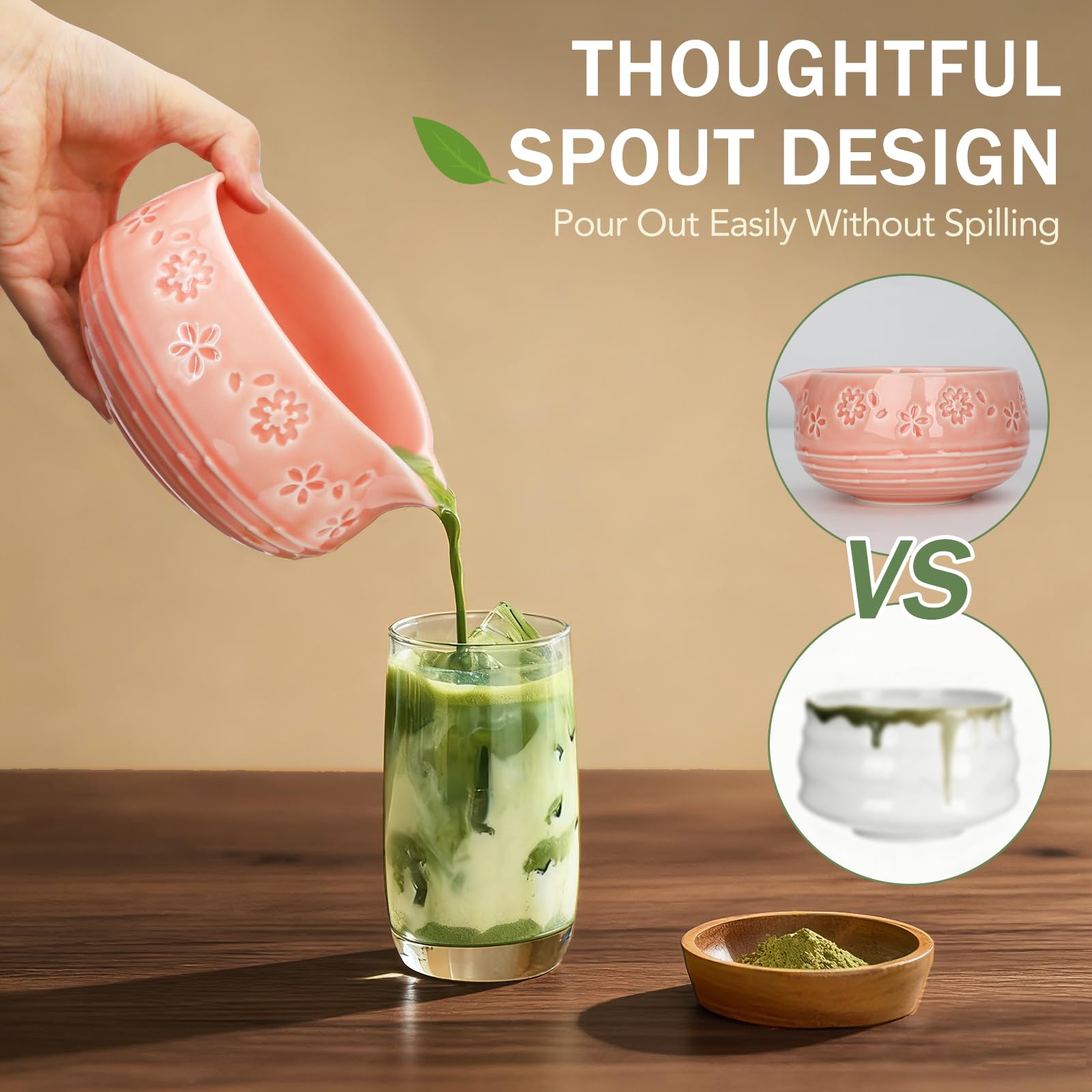 Giiouni 80-tine chasen creates creamy foam for whisking
