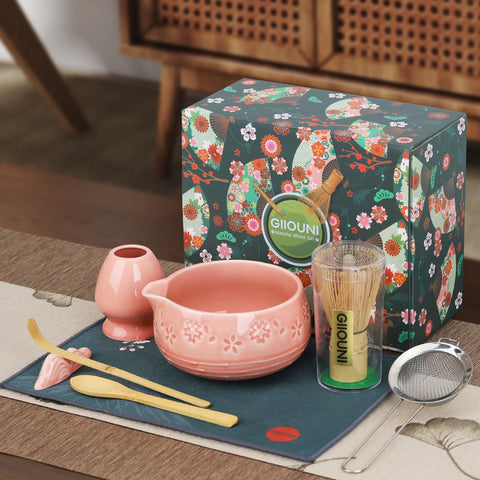 Giiouni 8-piece matcha set for home rituals and creative drinks
