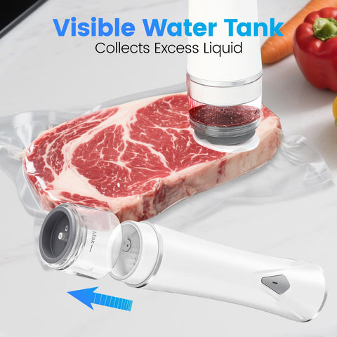 Gikxki vacuum sealer includes bags to preserve freshness.