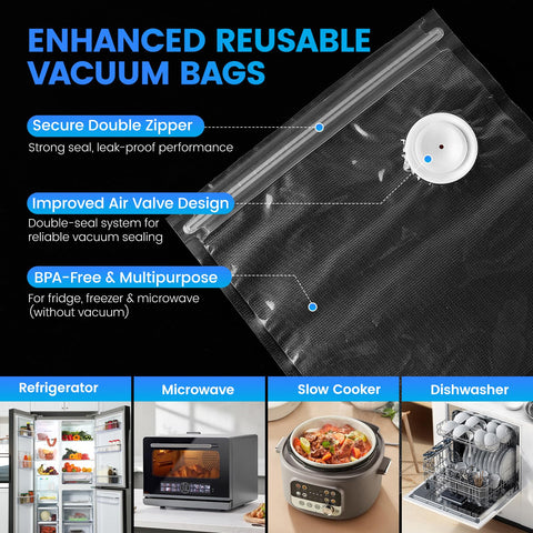 Gikxki vacuum sealer is a portable design for travel and camping.
