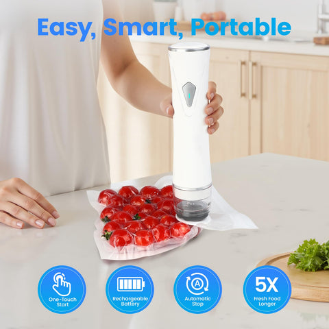 Gikxki vacuum sealer suction action seals bags quickly and securely.