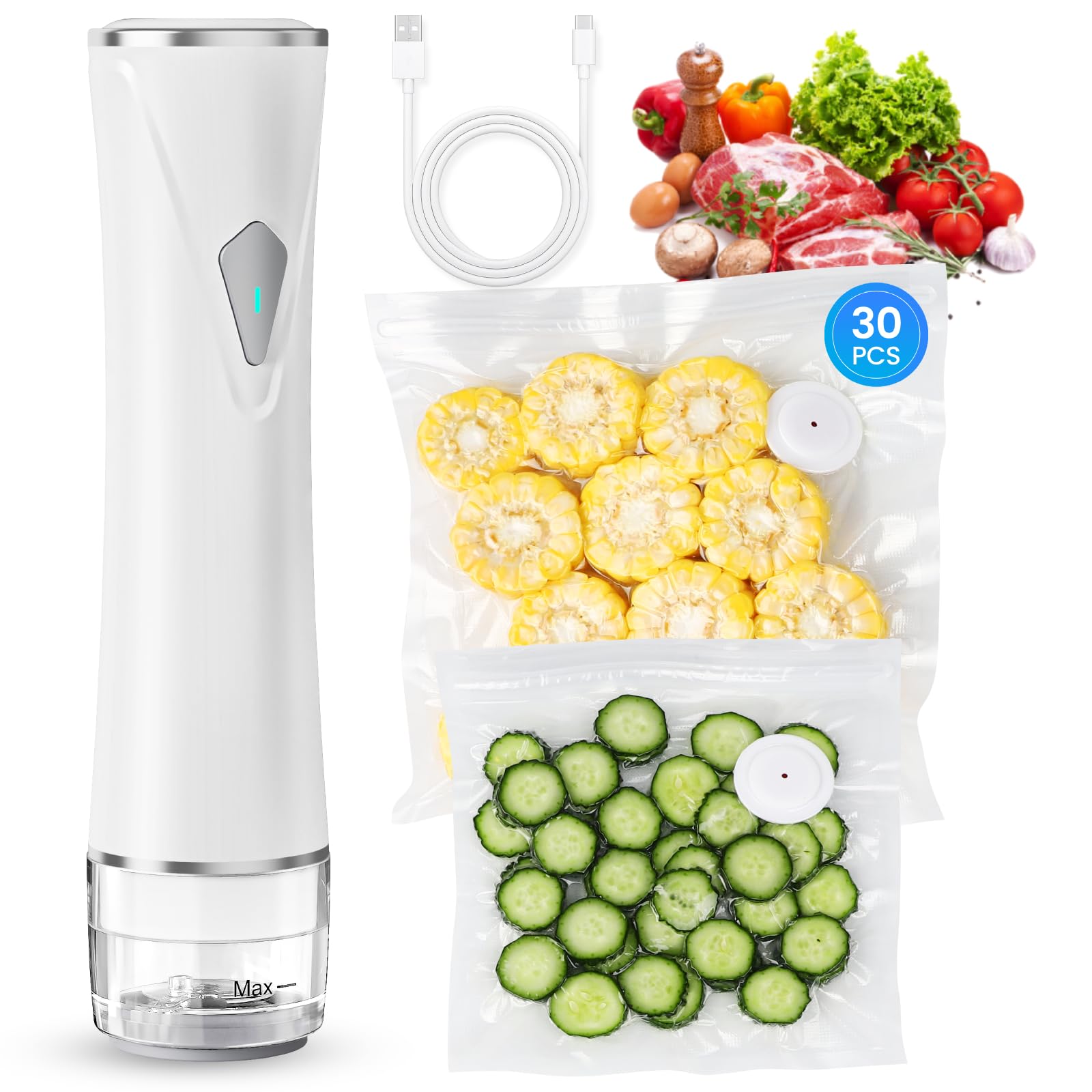 Gikxki vacuum sealer with visible tank for mess-free sealing at home.