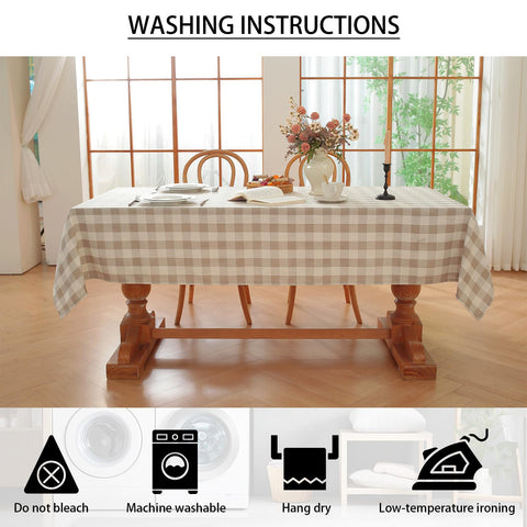 Gillhov washable tablecloth with fade-resistant fabric.