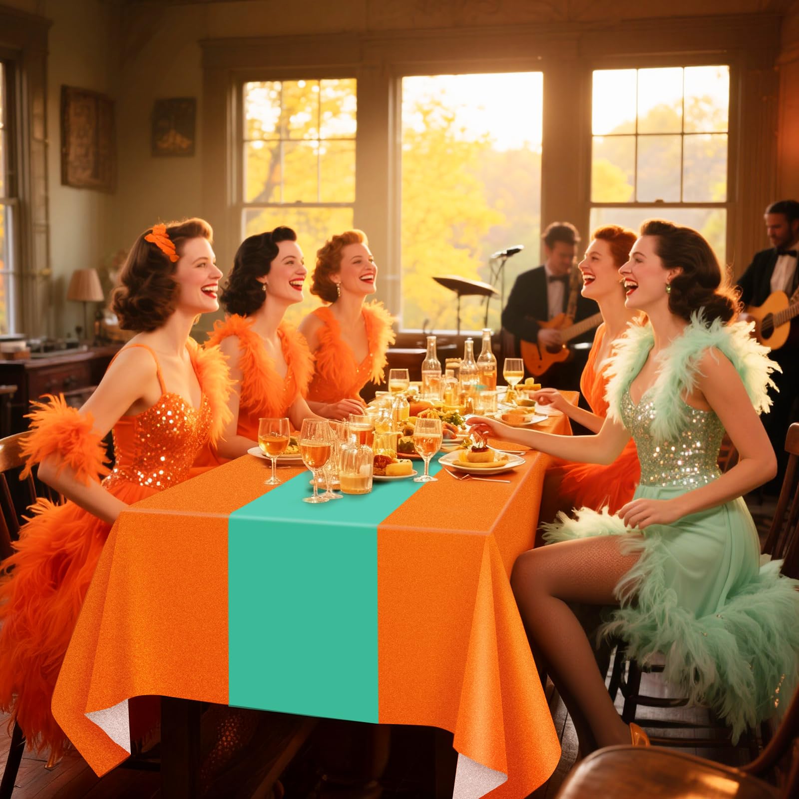Gilprop plastic tablecloth easy cleanup after events with wipeable surface.