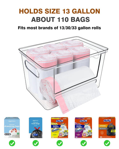 Ginnerella dispenser offers extra large capacity for heavy bag use.