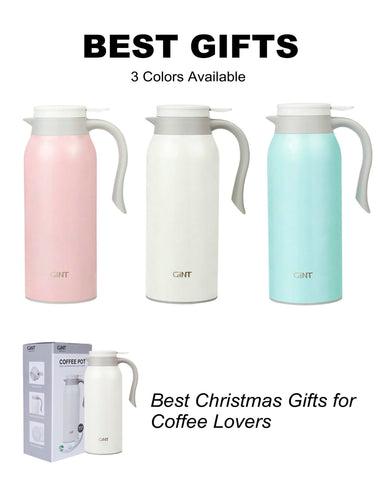 GiNT 51 oz carafe white upgraded finish complements any kitchen decor.