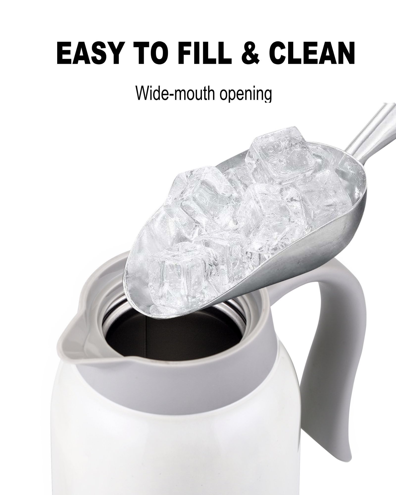 GiNT 51 oz carafe insulated body keeps beverages hot or cold.