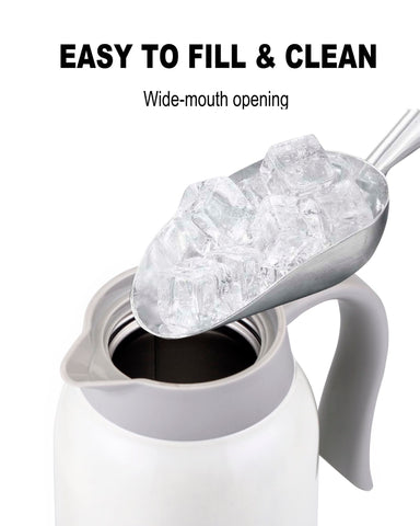 GiNT 51 oz carafe insulated body keeps beverages hot or cold.