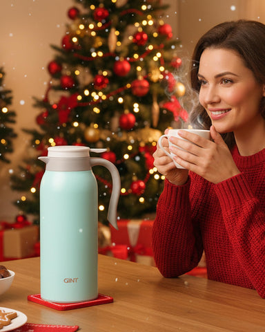 Gint 51oz thermal carafe blue lid assembly features secure leak-proof design.