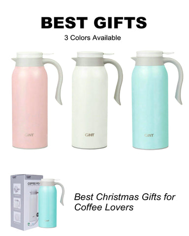 Gint 51oz thermal carafe comfortable handle for one-handed pour.