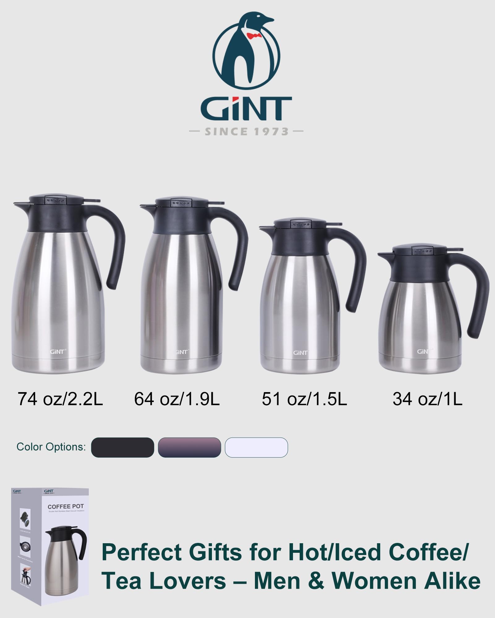 GiNT 51Oz BPA-free design supports safe everyday use