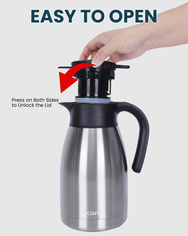 GiNT 51Oz carafe features single-hand pour with push button