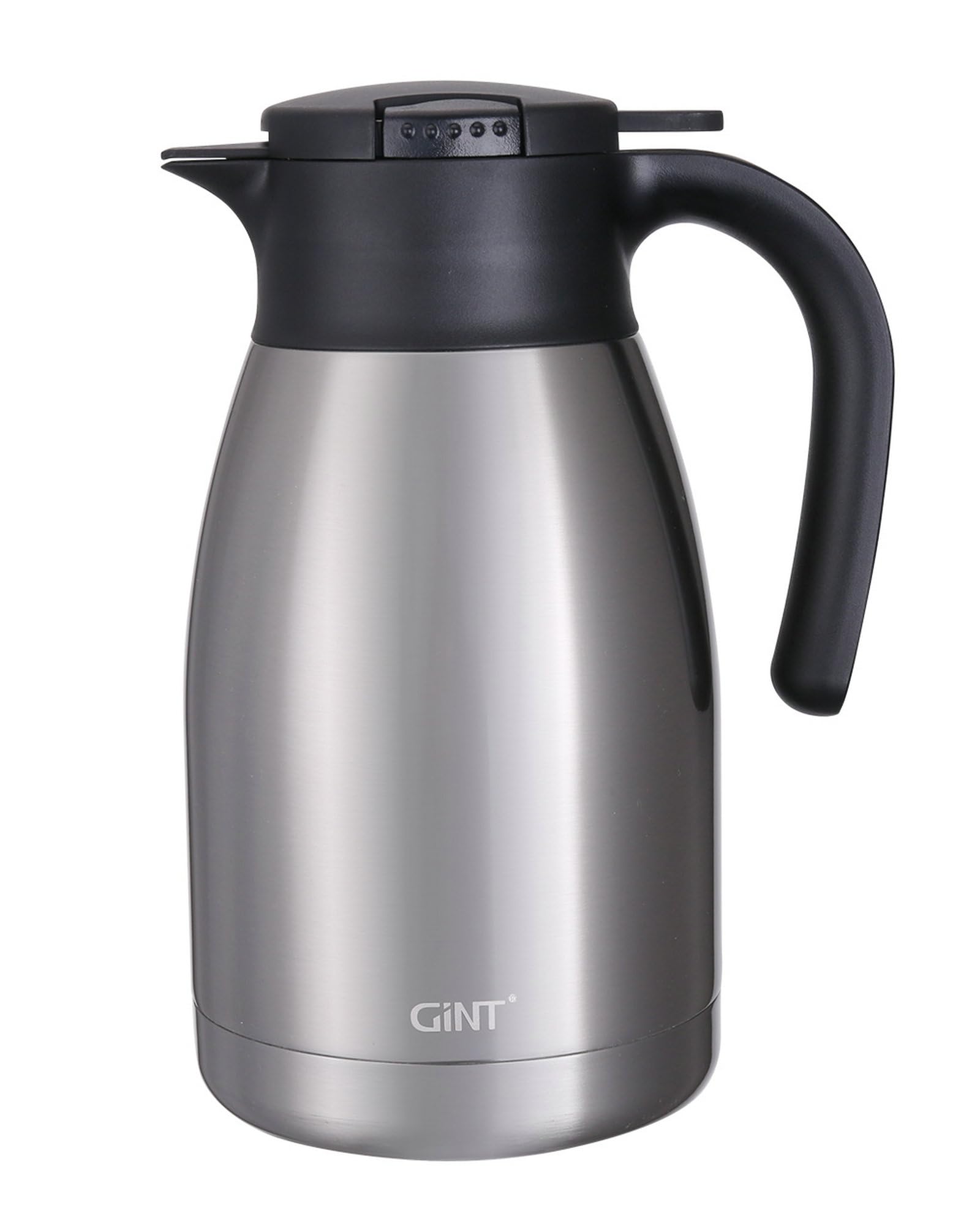 GiNT 51Oz thermal carafe lid open shows easy pour and aroma retention
