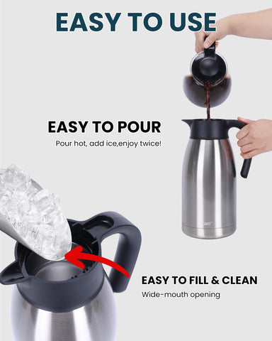 GiNT 64oz coffee carafe wide mouth fits ice and cleaning