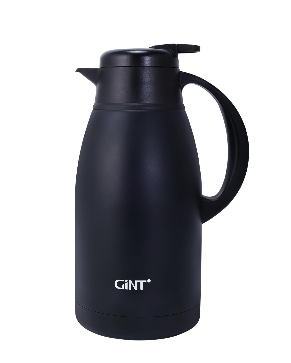 GiNT stainless steel carafe top-opening view for easy filling and strong heat retention