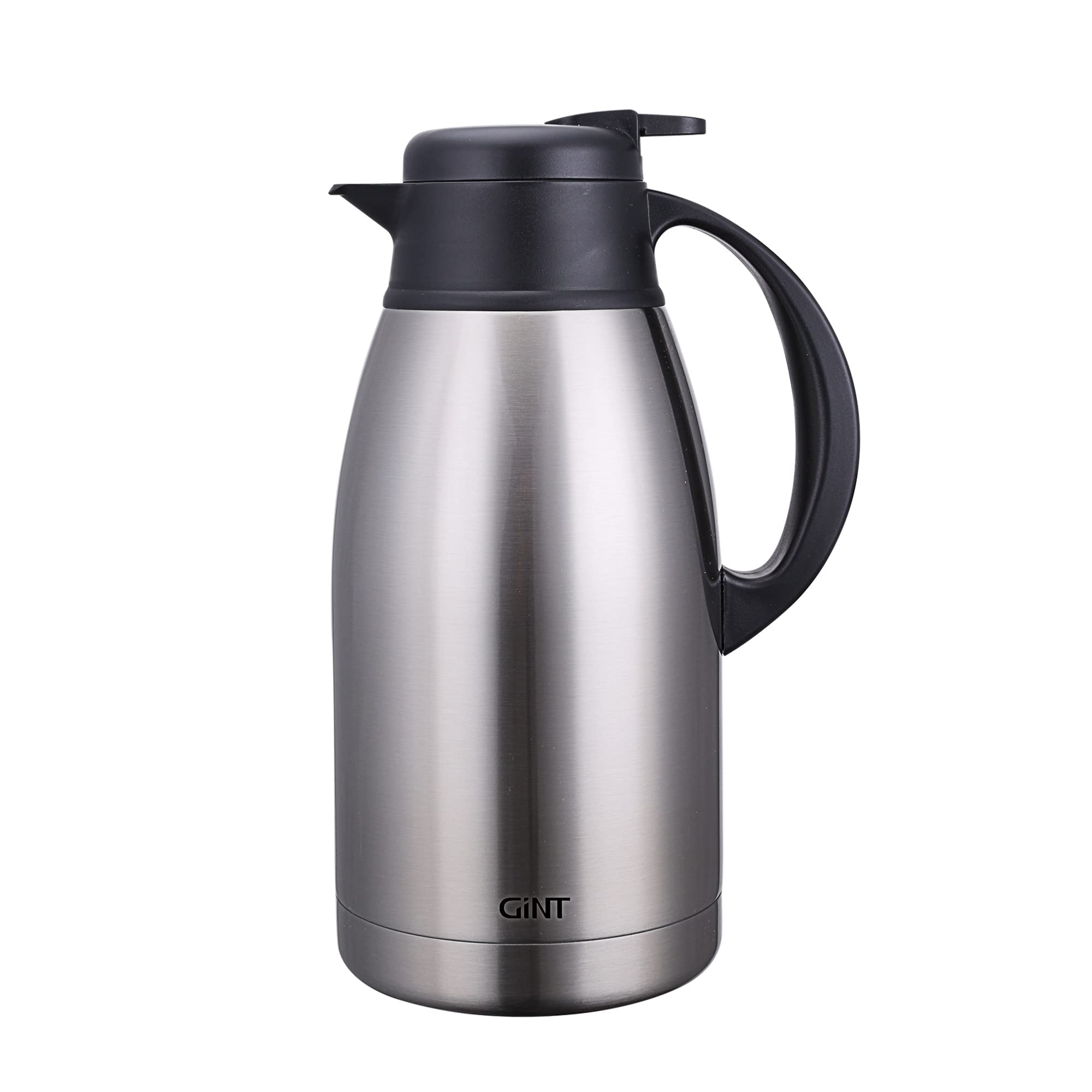 GiNT thermal carafe body shows durable stainless steel for reliable everyday use.