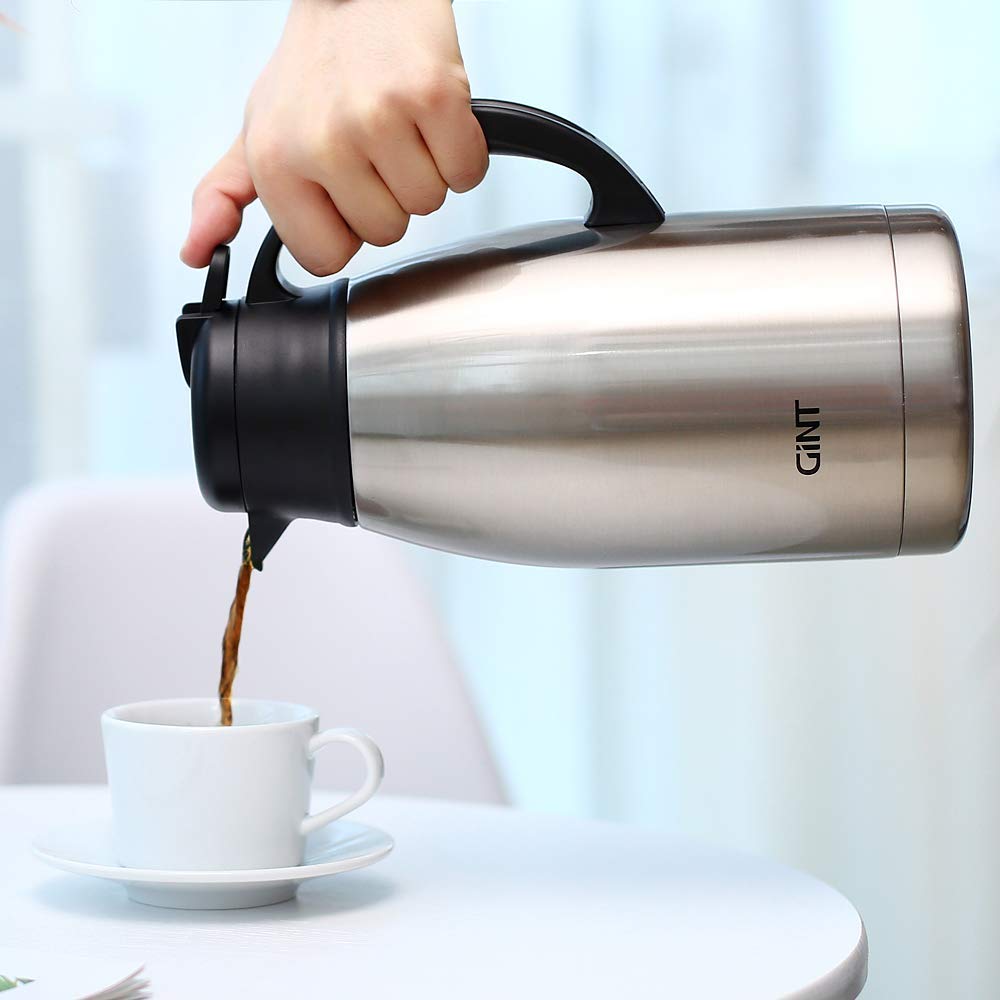 GiNT 18-8 stainless interior protects flavors for tea, coffee, and more.