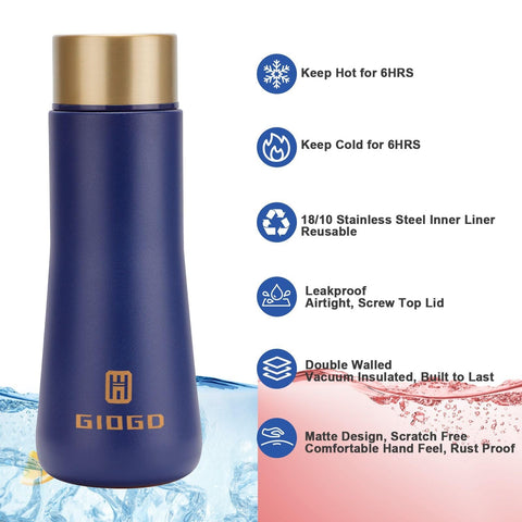 GIOGD double-wall insulation label conveys hot and cold retention for hours