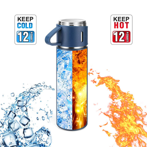 GIOGD blue bottle pouring from lid minimizes spills during activity