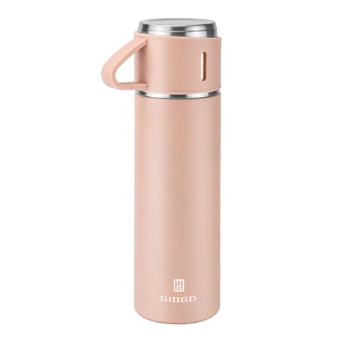 GIOGD stainless steel thermo bottle lid shown for spill-free sipping on the go
