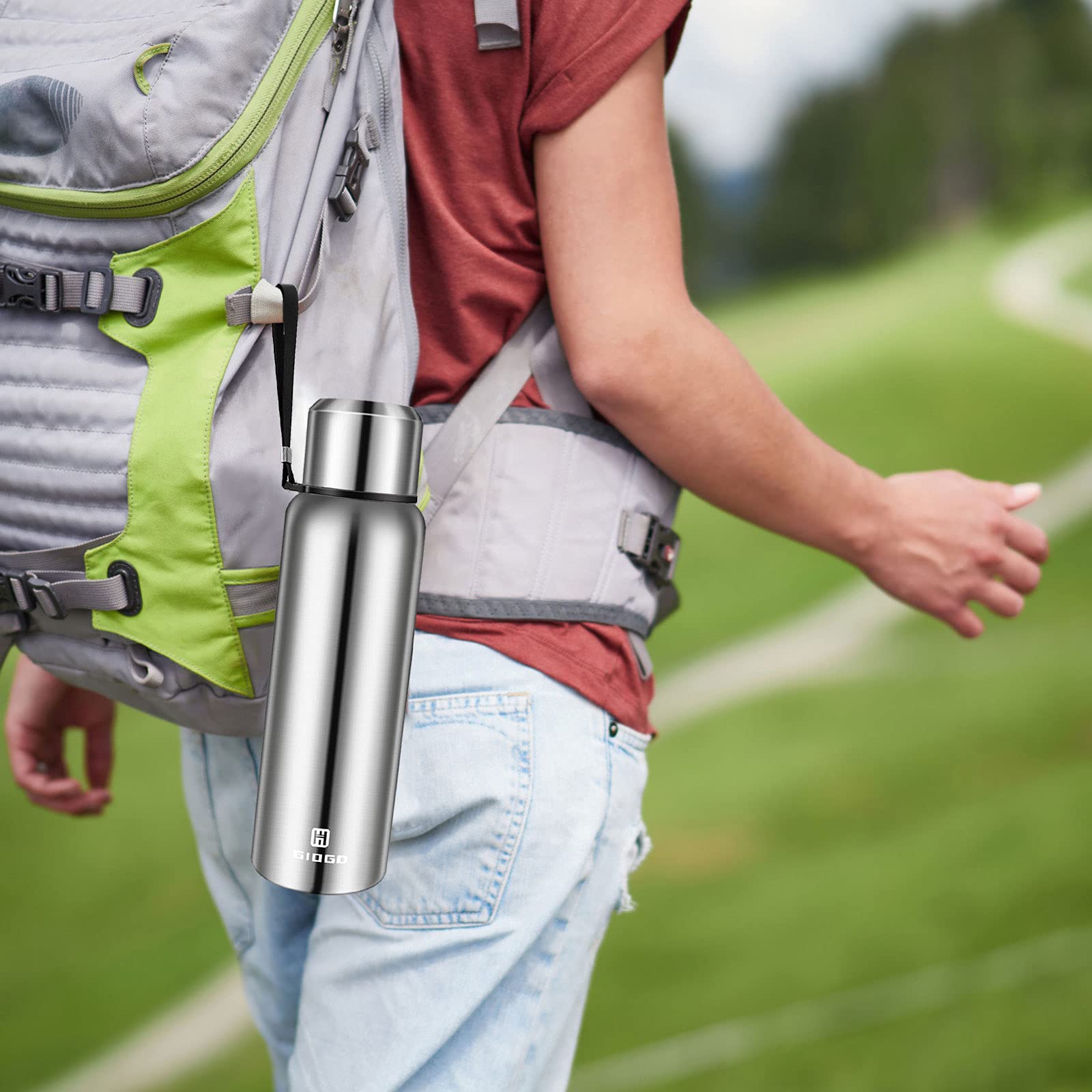 GIOGD travel-friendly bottle ideal for gym and hiking