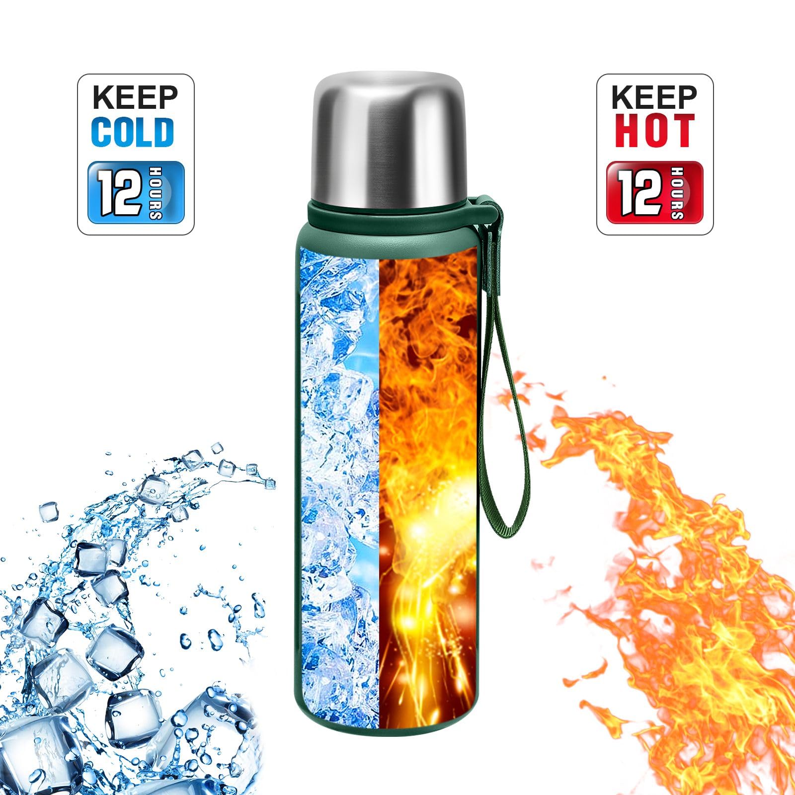 GIOGD vacuum bottle ready for hiking and daily commutes with steady temperature control