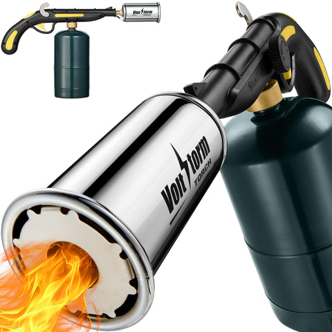 Gioventu cooking torch ignition button enabling quick starts for culinary tasks.