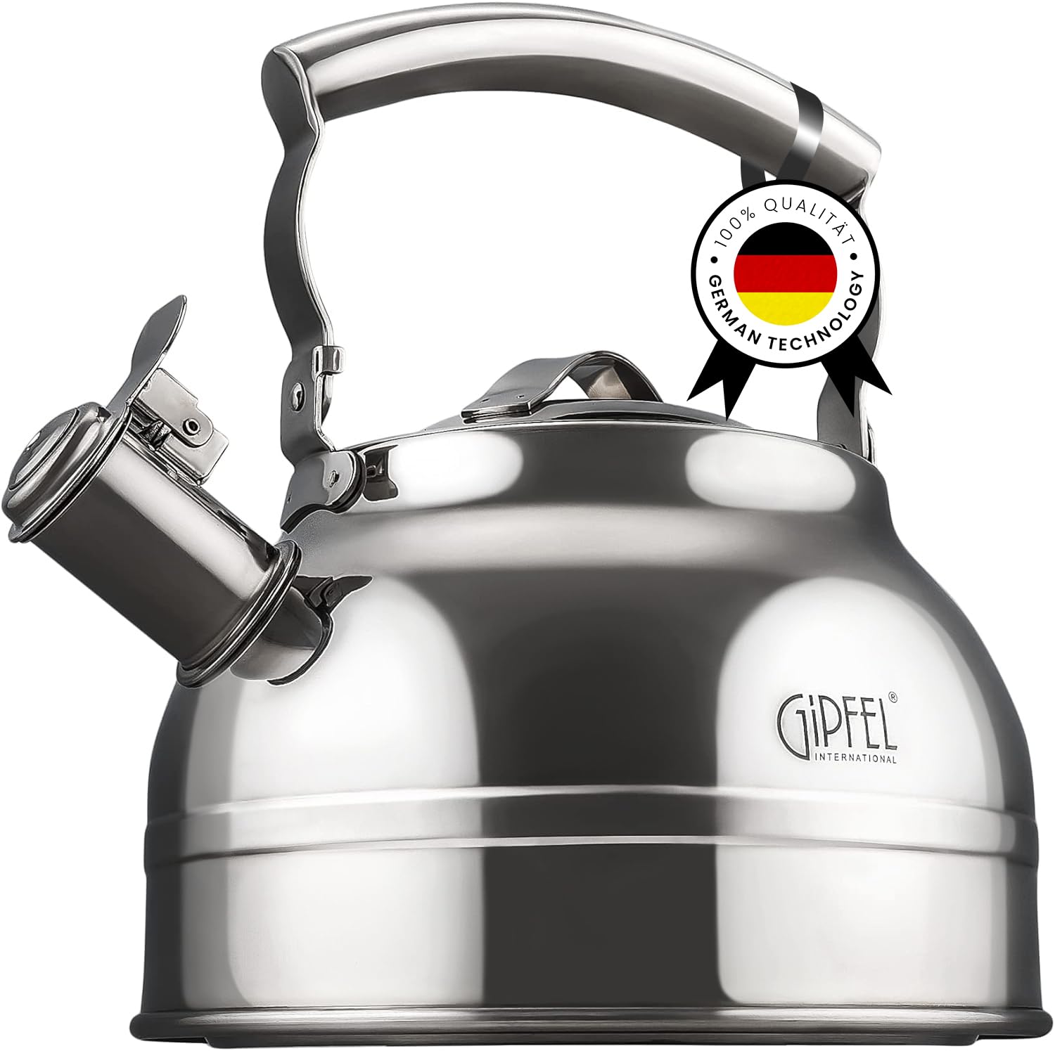 GIPFEL INTERNATIONAL whistling kettle pouring hot water for tea time